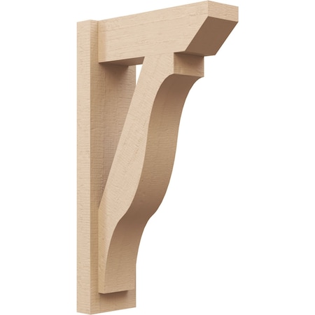 Ekena Millwork 6-in W x 16-in D x 28-in H Funston Slat Rough Cedar Woodgrain TimberThane Outlooker, Primed Tan OUTUR060X16X28FST24RCPR